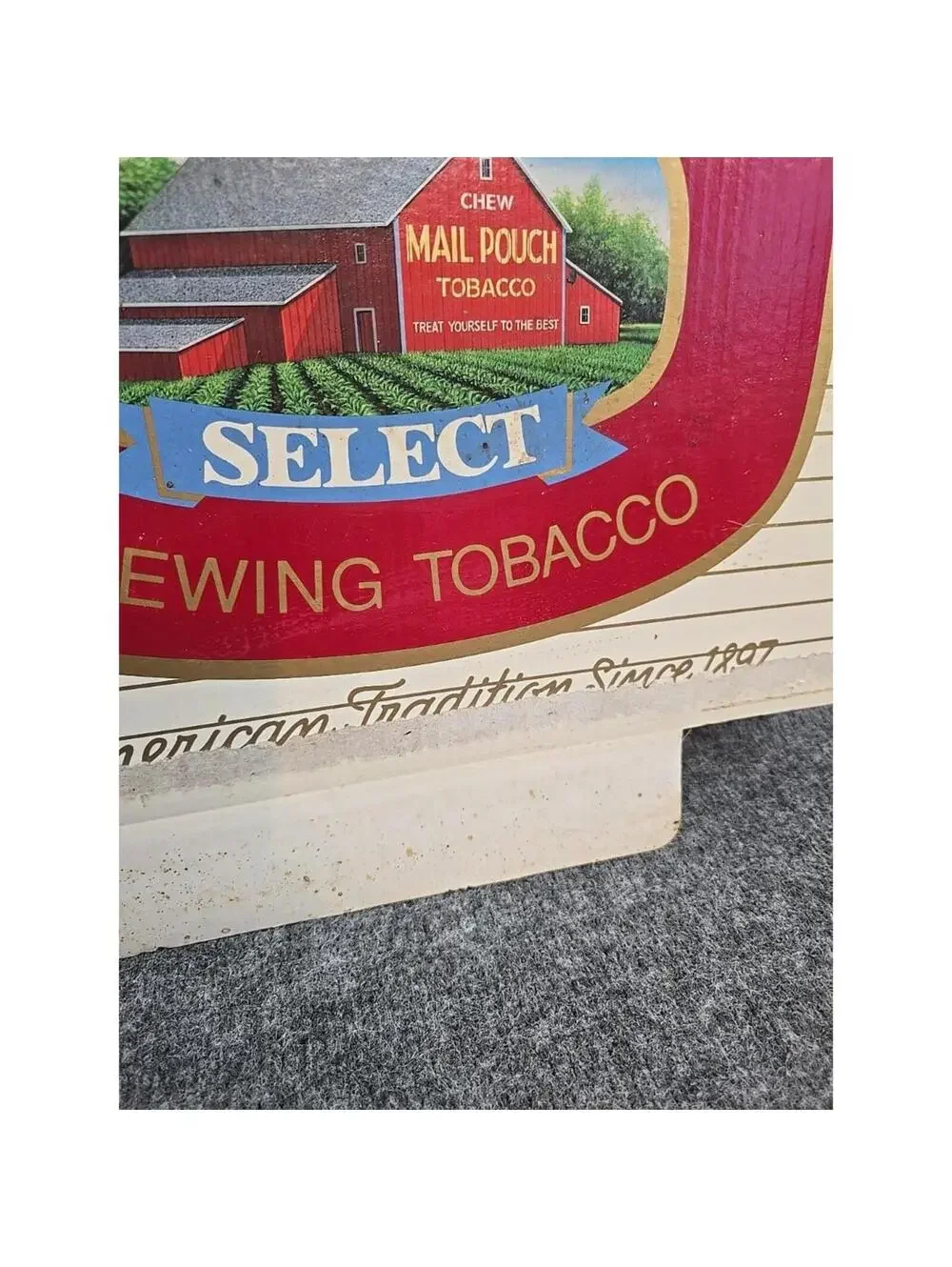 Vintage Mail Pouch Tobacco Advertising Cardboard Sign General Store BOGO Barn #3
